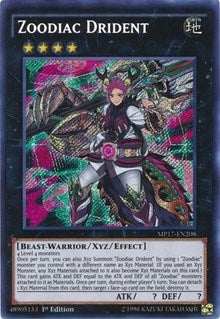 Zoodiac Drident [MP17-EN208] Secret Rare | North Game Den