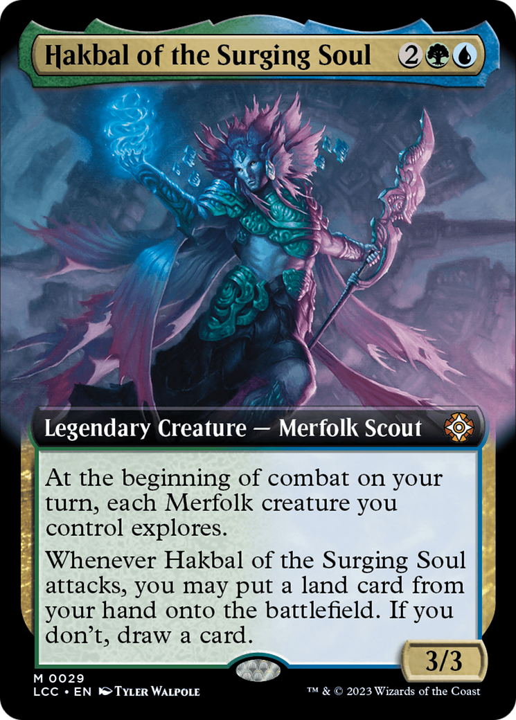 Hakbal of the Surging Soul (Extended Art) [The Lost Caverns of Ixalan Commander] | North Game Den