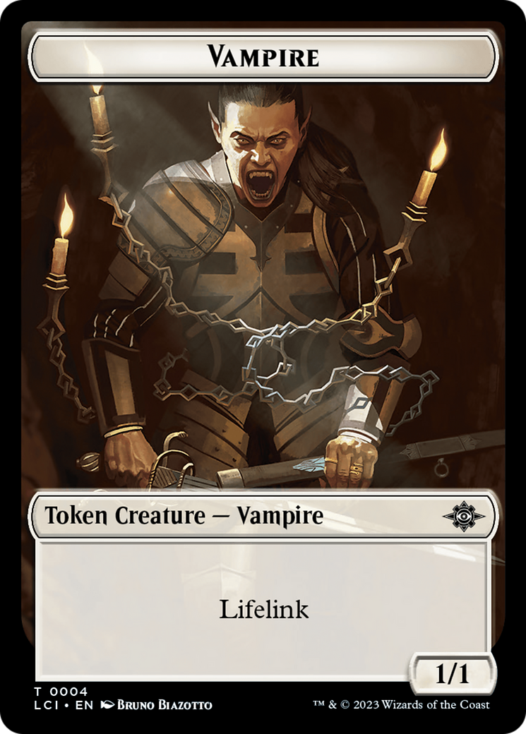 Vampire (0004) // Vampire Demon Double-Sided Token [The Lost Caverns of Ixalan Commander Tokens] | North Game Den