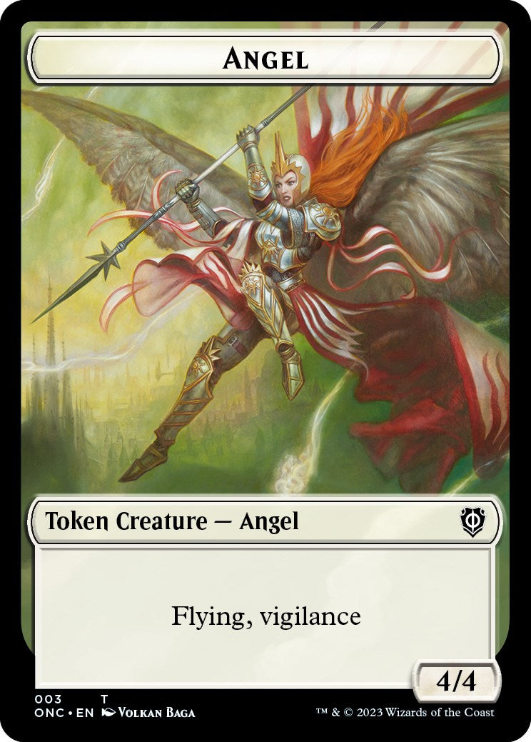 Soldier (008) // Angel Double-Sided Token [Phyrexia: All Will Be One Commander Tokens] | North Game Den