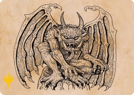 Cloister Gargoyle (Showcase) Art Card (Gold-Stamped Signature) [Dungeons & Dragons: Adventures in the Forgotten Realms Art Series] | North Game Den