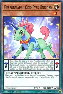 Performapal Odd-Eyes Unicorn [LEDD-ENC07] Common | North Game Den