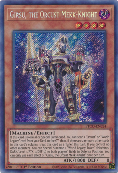 Girsu, the Orcust Mekk-Knight [ETCO-EN024] Secret Rare | North Game Den