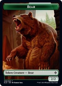 Bear // Food (17) Double-sided Token [Throne of Eldraine Tokens] | North Game Den