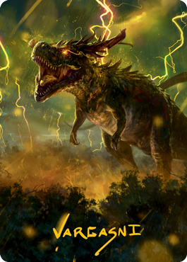 Thrasta, Tempest's Roar Art Card (42) (Gold-Stamped Signature) [Modern Horizons 2 Art Series] | North Game Den