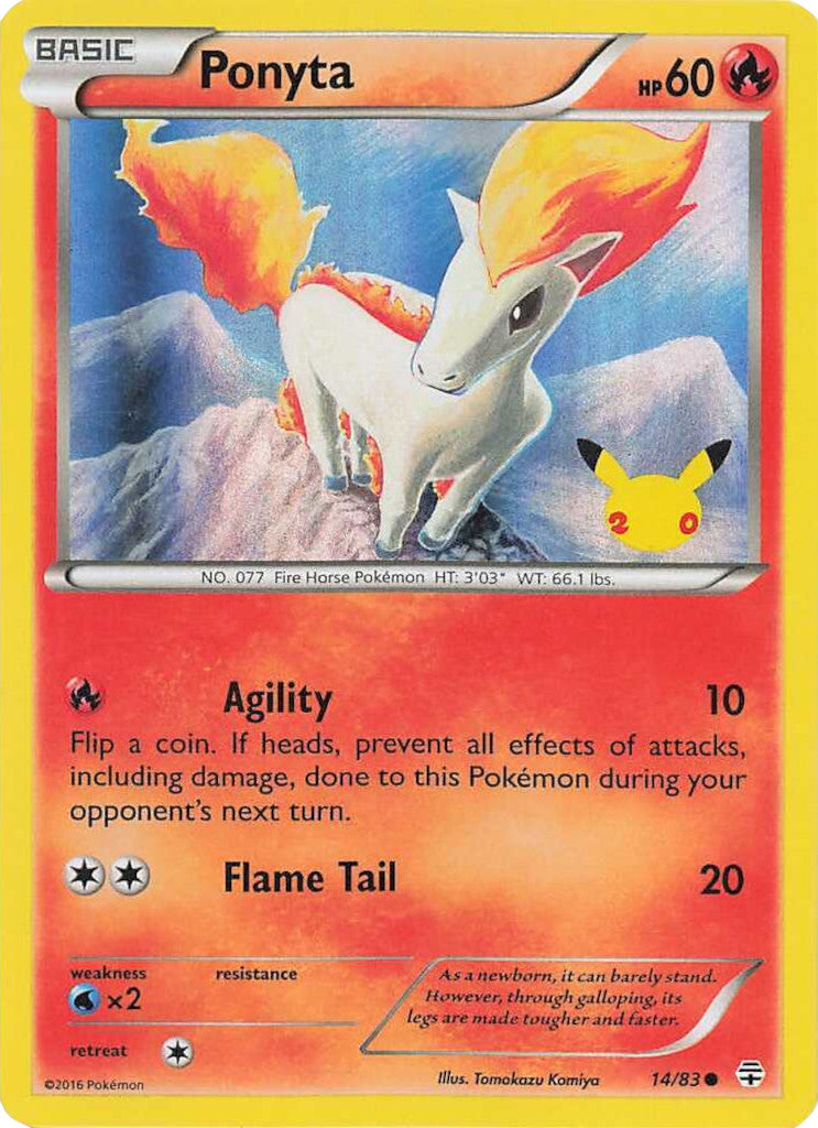 Ponyta (14/83) (20th Anniversary Stamp) [XY: Generations] | North Game Den