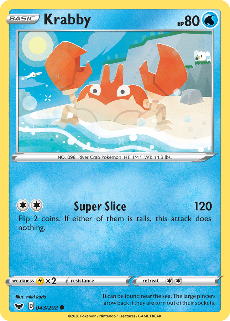 Krabby (043/202) [Sword & Shield: Base Set] | North Game Den