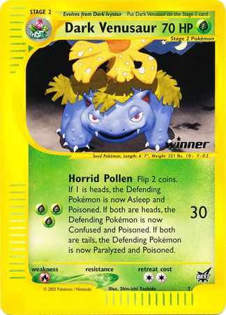 Dark Venusaur (7) (Winner) [Best of Promos] | North Game Den