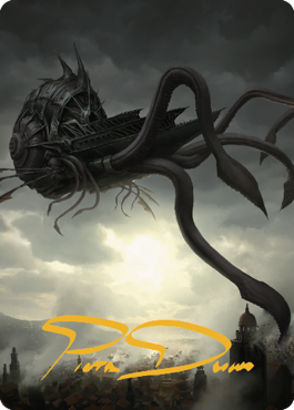 Nautiloid Ship Art Card (Gold-Stamped Signature) [Commander Legends: Battle for Baldur's Gate Art Series] | North Game Den