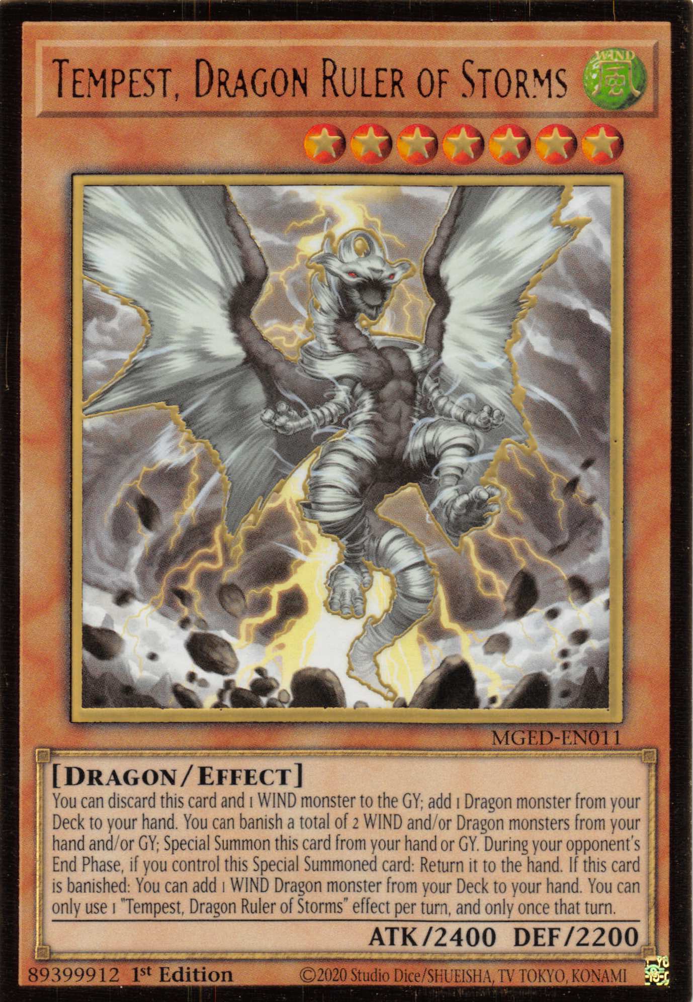 Tempest, Dragon Ruler of Storms [MGED-EN011] Gold Rare | North Game Den