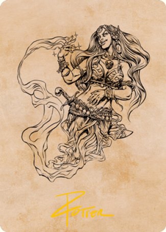 Djinni Windseer (Showcase) Art Card (Gold-Stamped Signature) [Dungeons & Dragons: Adventures in the Forgotten Realms Art Series] | North Game Den