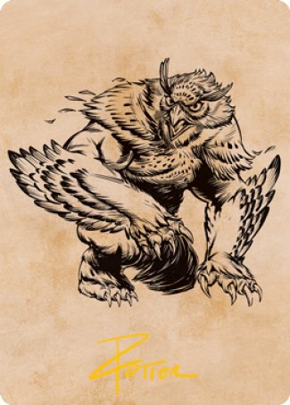 Owlbear (Showcase) Art Card (Gold-Stamped Signature) [Dungeons & Dragons: Adventures in the Forgotten Realms Art Series] | North Game Den