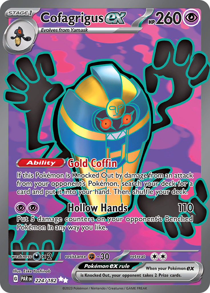 Cofagrigus ex (224/182) [Scarlet & Violet: Paradox Rift] | North Game Den