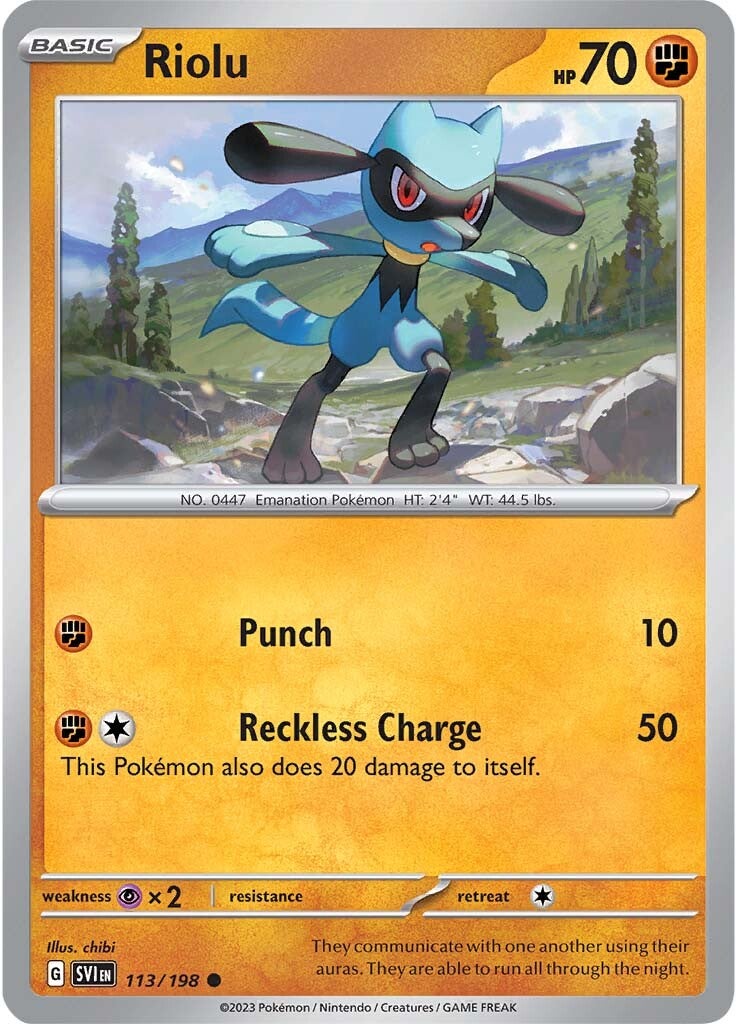 Riolu (113/198) [Scarlet & Violet: Base Set] | North Game Den