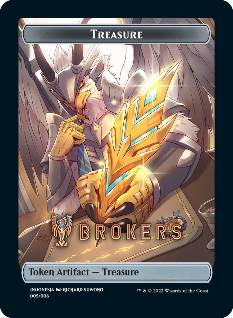 Treasure Token (Brokers) (Southeast Asia Artists) [Streets of New Capenna Tokens] | North Game Den