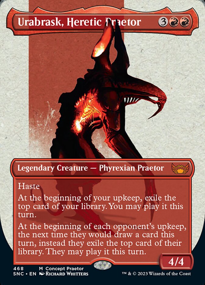 Urabrask, Heretic Praetor (Borderless Concept Praetors) [Phyrexia: All Will Be One] | North Game Den