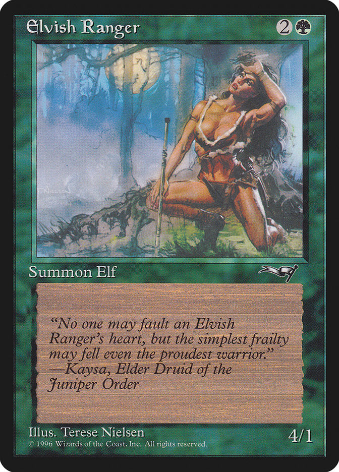 Elvish Ranger (Moon Background) [Alliances] | North Game Den
