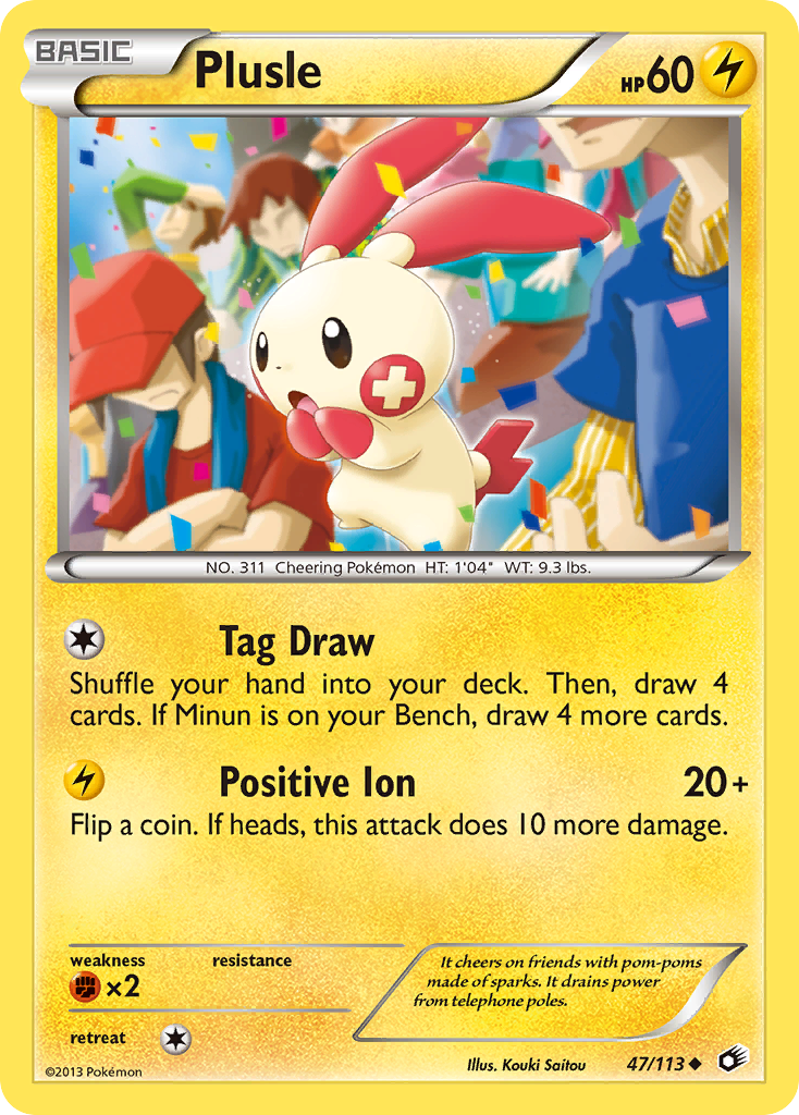 Plusle (47/113) [Black & White: Legendary Treasures] | North Game Den