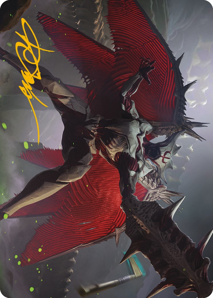 Phyrexian Vindicator Art Card (Gold-Stamped Signature) [Phyrexia: All Will Be One Art Series] | North Game Den