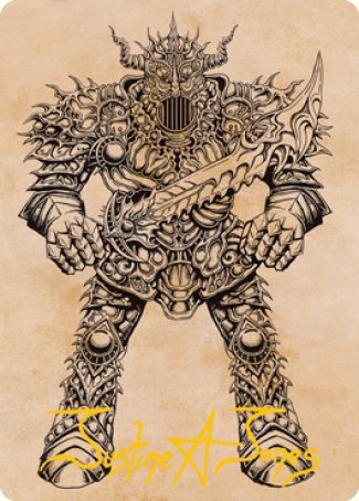 Iron Golem (Showcase) Art Card (Gold-Stamped Signature) [Dungeons & Dragons: Adventures in the Forgotten Realms Art Series] | North Game Den