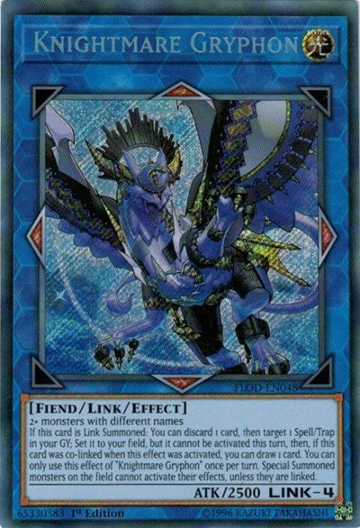 Knightmare Gryphon [FLOD-EN048] Secret Rare | North Game Den