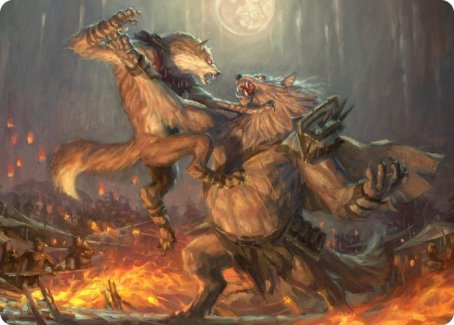 Duel for Dominance Art Card [Innistrad: Midnight Hunt Art Series] | North Game Den