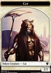 Cat (001) // Cat Warrior (008) Double-sided Token [Commander 2017 Tokens] | North Game Den