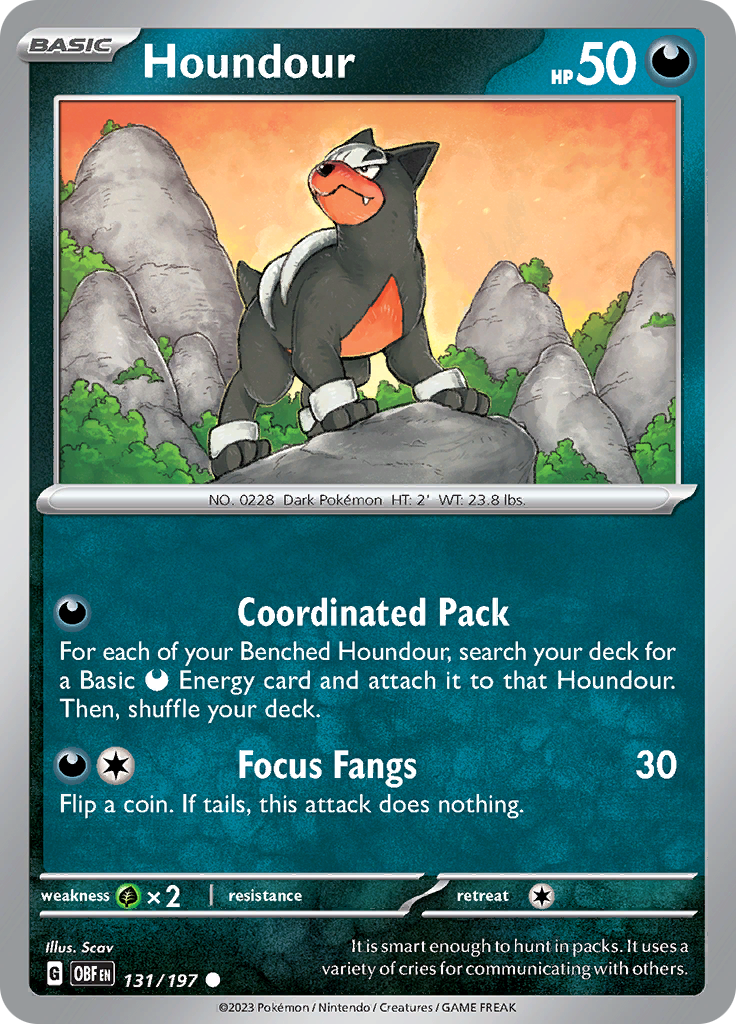 Houndour (131/197) [Scarlet & Violet: Obsidian Flames] | North Game Den