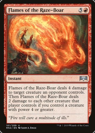 Flames of the Raze-Boar [Ravnica Allegiance] | North Game Den