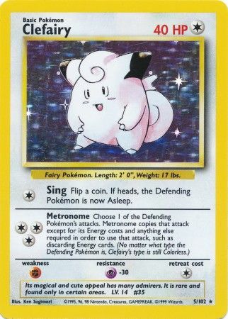 Clefairy (5/102) [Base Set Unlimited] | North Game Den