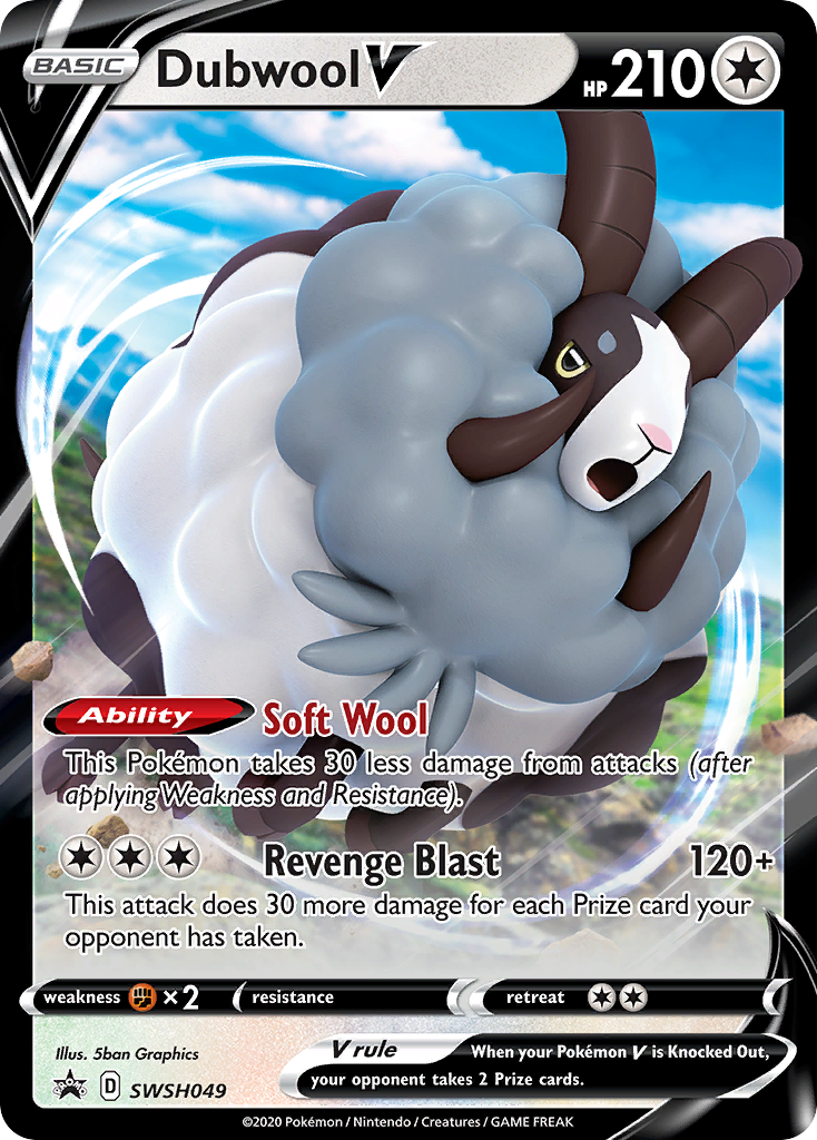 Dubwool V (SWSH049) (Jumbo Card) [Sword & Shield: Black Star Promos] | North Game Den