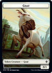 Goat // Food (17) Double-sided Token [Throne of Eldraine Tokens] | North Game Den