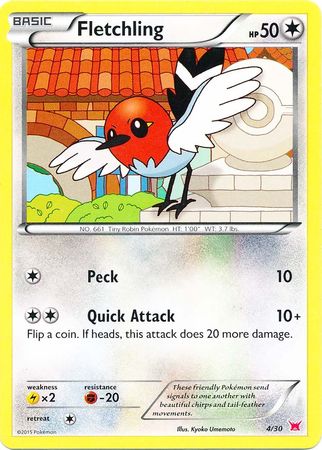 Fletchling (4/30) [XY: Trainer Kit 2 - Latias] | North Game Den