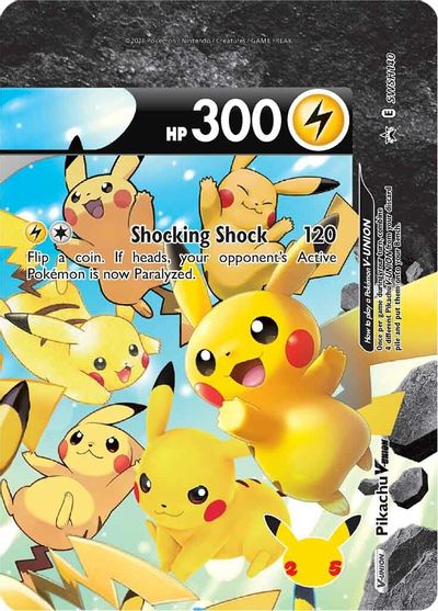 Pikachu V-UNION (SWSH140) (Celebrations) [Sword & Shield: Black Star Promos] | North Game Den