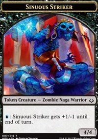 Sinuous Striker // Zombie Double-sided Token [Hour of Devastation Tokens] | North Game Den