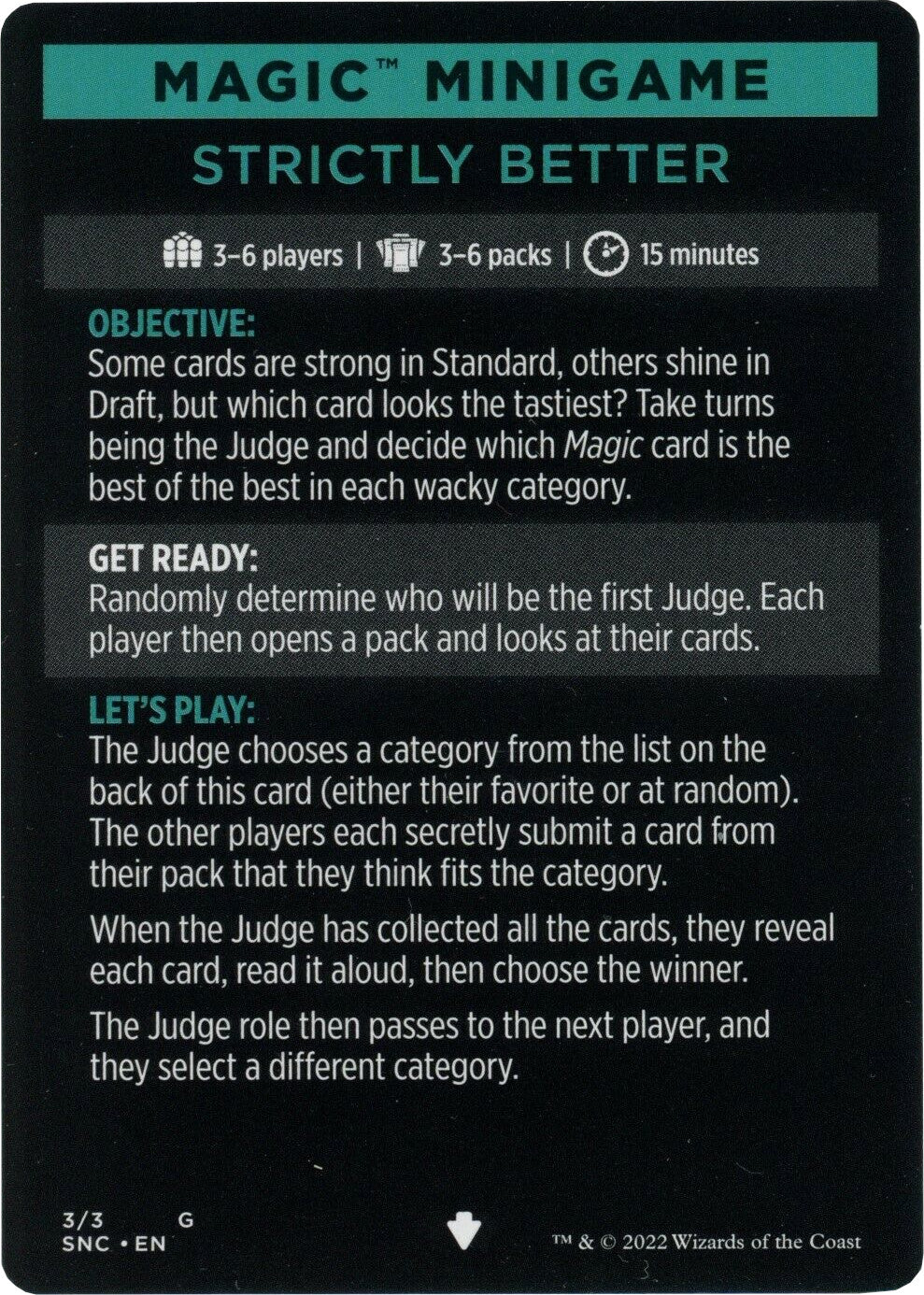 Strictly Better (Magic Minigame) [Streets of New Capenna Minigame] | North Game Den