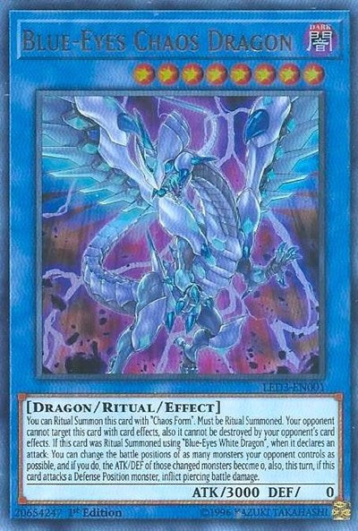 Blue-Eyes Chaos Dragon [LED3-EN001] Ultra Rare | North Game Den