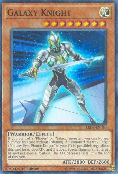 Galaxy Knight [LED3-EN040] Super Rare | North Game Den