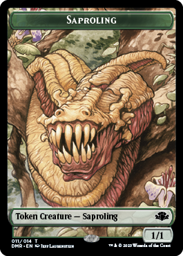Zombie // Saproling Double-Sided Token [Dominaria Remastered Tokens] | North Game Den