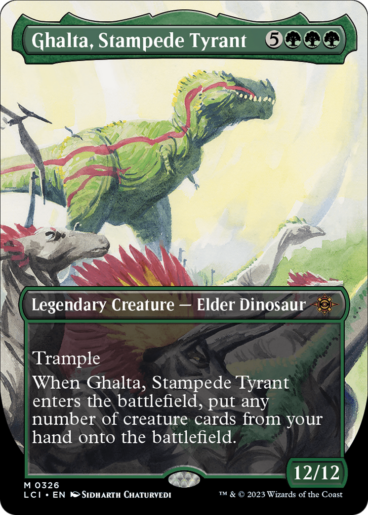 Ghalta, Stampede Tyrant (Borderless) [The Lost Caverns of Ixalan] | North Game Den
