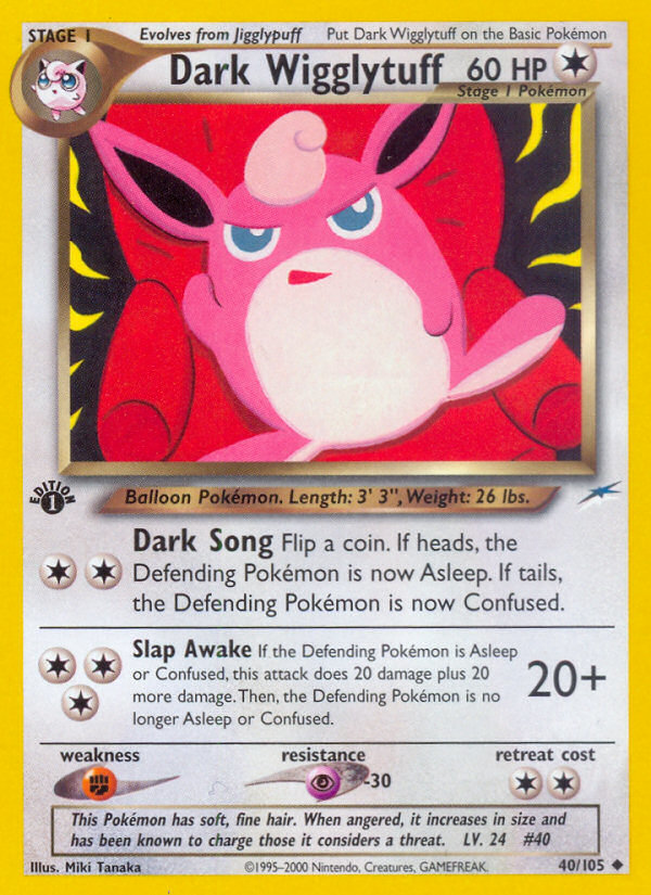 Dark Wigglytuff (40/105) [Neo Destiny 1st Edition] | North Game Den