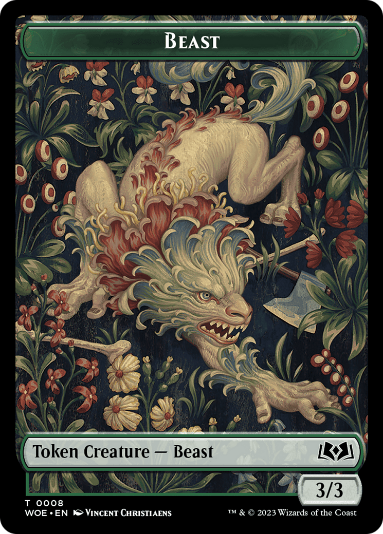 Beast Token [Wilds of Eldraine Tokens] | North Game Den