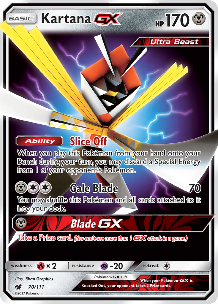 Kartana GX (70/111) [Sun & Moon: Crimson Invasion] | North Game Den