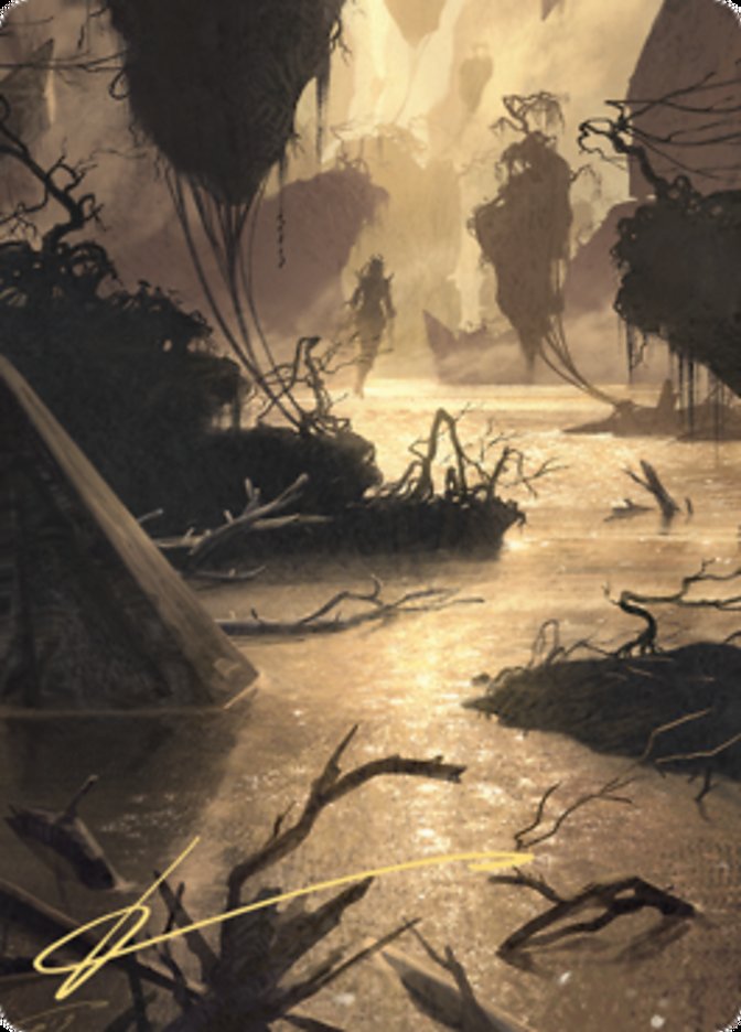 Murkwater Pathway Art Card (Gold-Stamped Signature) [Zendikar Rising Art Series] | North Game Den