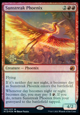 Sunstreak Phoenix [Innistrad: Midnight Hunt Prerelease Promos] | North Game Den