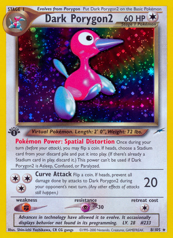 Dark Porygon2 (8/105) [Neo Destiny 1st Edition] | North Game Den