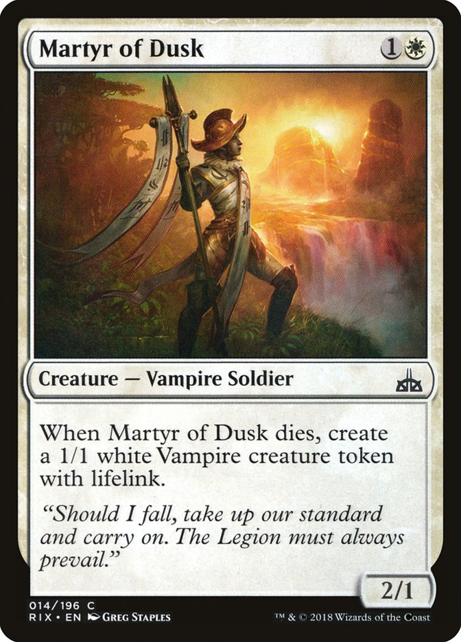 Martyr of Dusk [Rivals of Ixalan] | North Game Den