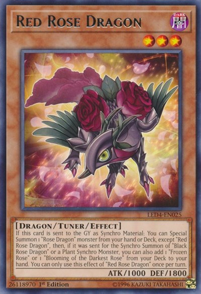 Red Rose Dragon [LED4-EN025] Rare | North Game Den