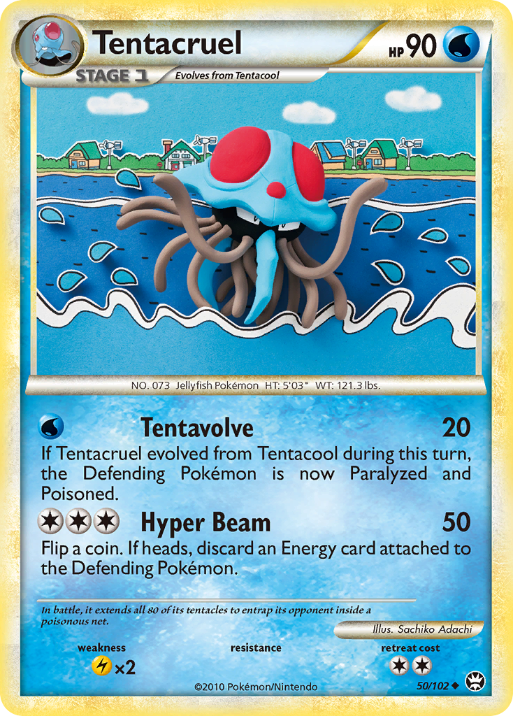 Tentacruel (50/102) [HeartGold & SoulSilver: Triumphant] | North Game Den