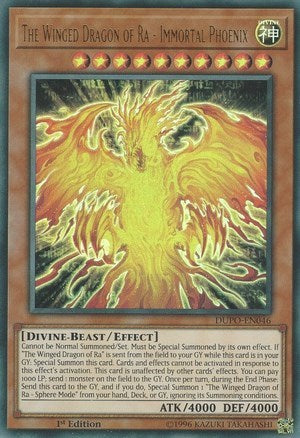 ultra rare dragon yugioh cards The Winged Dragon of Ra